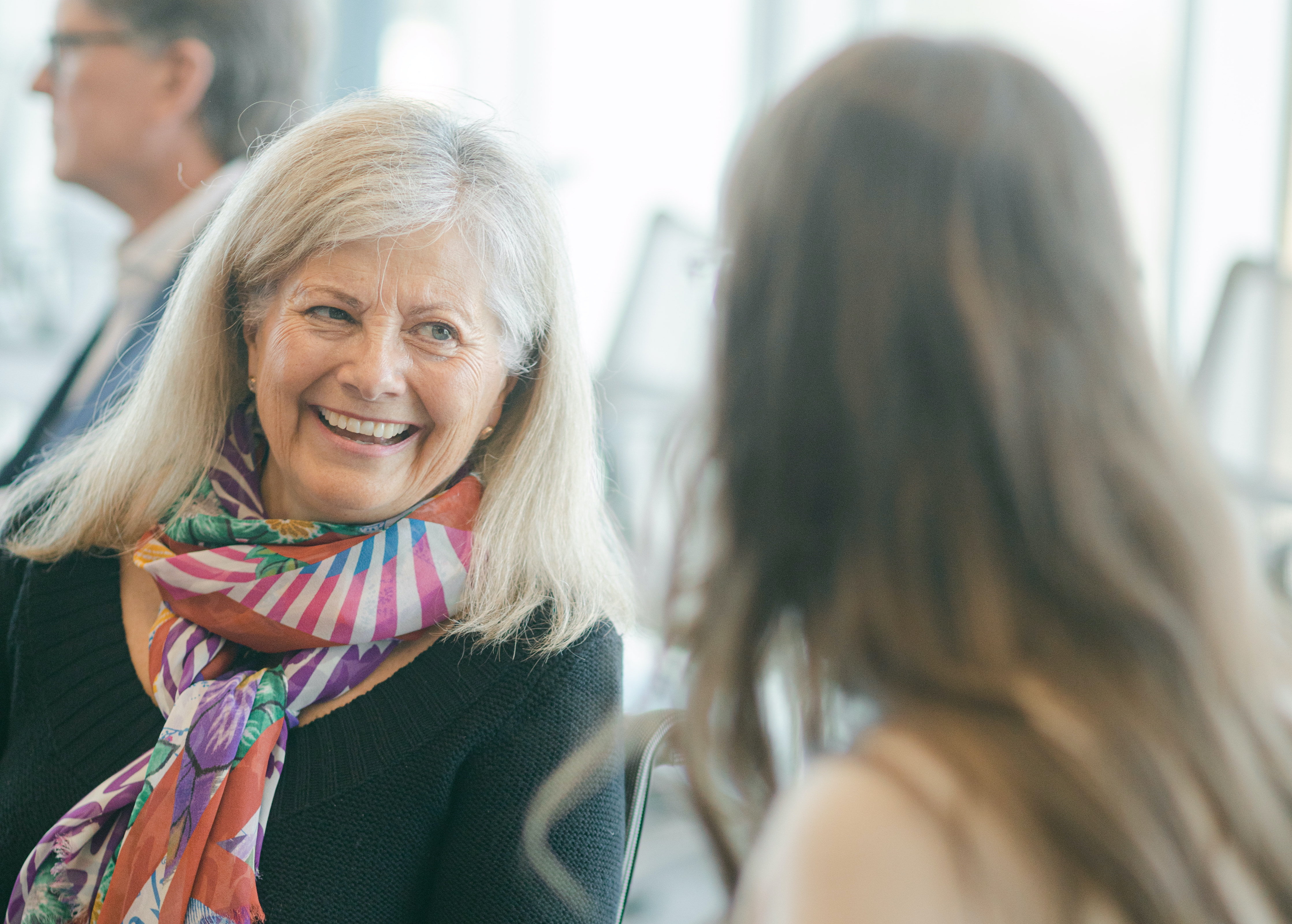 Maureen speaks with Spitz Fellow alum Emily St. Cyr at UBC Sauder luncheon