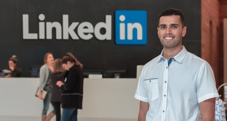 Image of Jay Singh inside Linkedin office