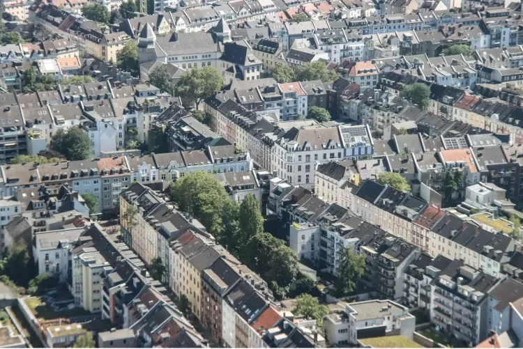 A neighbourhood in Düsseldorf, Germany